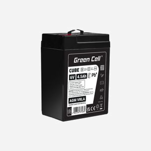 Batterie Green Cell AGM6V4-5AH-J Sealed Lead Acid VRLA 6V 4,5Ah pour onduleur 47x70x101mm 670g - Miniature 1