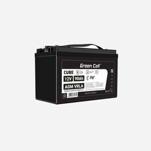 Batterie Green Cell AGM12V90AH-J Sealed Lead Acid VRLA 12V 90Ah 24.6kg pour onduleur 330x214mm - Miniature 1