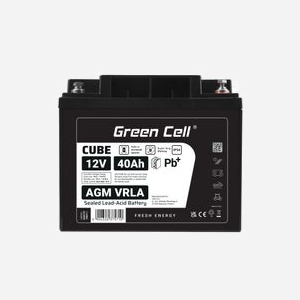 Batterie Green Cell AGM12V40AH-J 12V 40Ah Sealed Lead Acid VRLA pour onduleur 197x165mm 12kg - Miniature 4