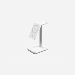 Chargeur sans fil eSTUFF ES638310 magnétique 3-en-1 15W MagSafe iPhone 12-16 Apple Watch AirPods QI2 aluminium