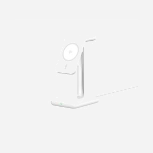 Chargeur sans fil eSTUFF ES638310 magnétique 3-en-1 15W MagSafe iPhone 12-16 Apple Watch AirPods QI2 aluminium - Miniature 5