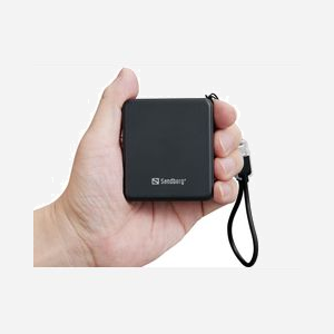Batterie externe Sandberg Nano Powerbank 5000 mAh Li-Ion 20W USB-C avec câble intégré et affichage digital noir - Miniature 4