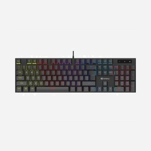 Clavier mécanique Sandberg 640-31 Gaming USB 105 touches QWERTZ allemand avec châssis métallique noir - Miniature 2