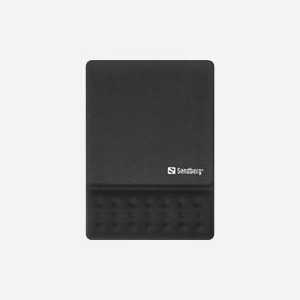 Tapis de souris Sandberg 520-38 avec repose-poignet ergonomique en mousse à mémoire de forme et base antidérapante noir