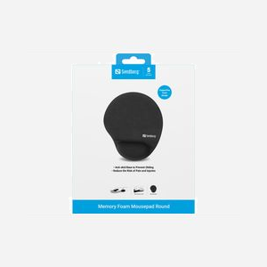 Tapis de souris Sandberg 520-37 avec repose-poignet ergonomique en mousse mémoire et base antidérapante noir - Miniature 2