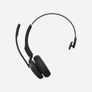 Casque Jabra Evolve3 45 sans fil Bluetooth USB Type-A arceau bureau 3 microphones perche ajustable noir - Miniature 4