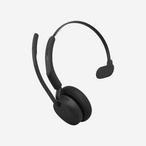 Casque Jabra Evolve3 45 sans fil Bluetooth USB Type-C arceau 3 microphones pour bureau et centre d'appels noir - Miniature 4