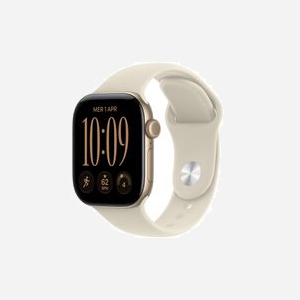 Montre connectée Apple Watch Series 12 OLED 42mm 374x446 pixels écran tactile 5G GPS WiFi satellite boîtier or