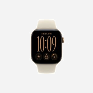 Montre connectée Apple Watch Series 12 OLED 42mm 374x446 pixels écran tactile 5G GPS WiFi satellite boîtier or - Miniature 2
