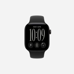 Montre connectée Apple Watch Series 12 OLED 42mm 374x446 pixels écran tactile 5G WiFi GPS satellite noir - Miniature 2