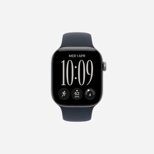 Montre connectée Apple Watch Series 12 OLED 42mm 374x446 pixels écran tactile 5G GPS WiFi satellite gris - Miniature 2