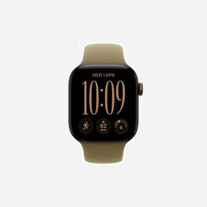 Montre connectée Apple Watch Series 12 OLED 42mm 374x446 pixels tactile Bronze WiFi GPS satellite - Miniature 2
