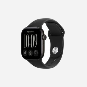 Montre connectée Apple Watch Series 12 OLED 42mm 374x446 pixels écran tactile Wifi GPS noir MJEA4ZR/A
