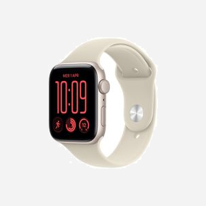 Montre connectée Apple Watch SE 3ème génération OLED 44mm 368x448 pixels écran tactile beige WiFi GPS