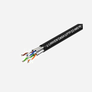Câble réseau Lanview LVN122445 Cat6a U/FTP 500m noir 4x2 conducteurs PE extérieur ISO/IEC 11801 - Miniature 1