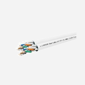 Câble réseau Lanview LVN122163 Cat6a U/FTP blindé 305m blanc rond LSZH pour transmission données haute vitesse - Miniature 1