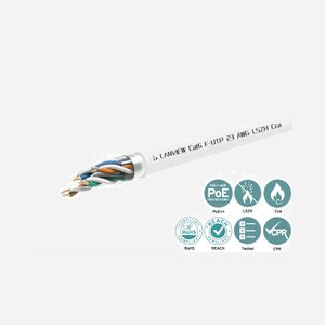 Câble réseau Lanview LVN122161 Cat6 U/UTP 4x2 conducteurs PE blanc 500m rond LSZH conforme ISO/IEC 11801 - Miniature 3