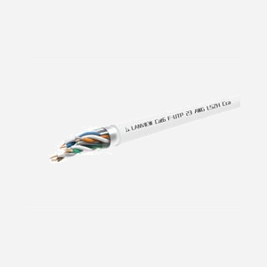 Câble réseau Lanview LVN122160 Cat6 U/UTP 305m blanc rond LSZH 4x2 conducteurs certifié ISO/IEC 11801 - Miniature 1