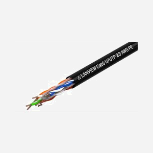 Câble réseau Lanview LVN122151 Cat6 U/UTP 305m noir pour transmission données haute vitesse
