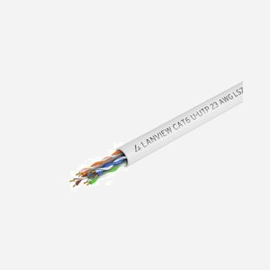 Câble réseau Lanview LVN122114 Cat6 U/UTP 305m blanc rond LSZH 4x2 conducteurs PE ISO/IEC 11801
