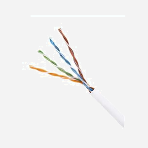 Câble réseau Lanview LVN122004 Cat5e U/UTP 305m blanc 4 paires torsadées conducteurs PE conforme ISO/IEC 11801