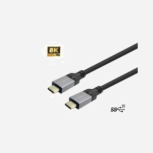 Câble Vivolink PROUSBCMM0.5 USB-C vers USB-C 0.5m USB 3.2 Gen 2x2 20Gbps 100W DisplayPort Alt Mode noir