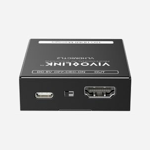 Émulateur EDID HDMI Vivolink VLHDMICTL2 avec contrôle résolution audio HDCP CEC via commutateurs DIP - Miniature 2