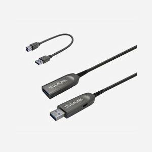 Câble USB Vivolink PROUSB3AAF50 à fibre optique USB 3.2 Gen 1 Type A 5 Gbps 50 mètres noir