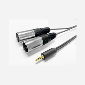 Câble audio Vivolink PROMJXLRS15 Jack 3.5mm vers 2x XLR mâle 15m cuivre OFC 99.9% blindage aluminium noir