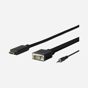 Câble convertisseur Vivolink PROHDMIVGA1 HDMI vers VGA 1m avec audio jack 3.5mm résolution 1920x1080p noir - Miniature 1