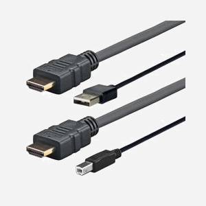 Câble Vivolink PROHDMIUSBAB3AMP HDMI + USB-A/USB-B 3m avec amplificateur intégré pour écrans tactiles interactifs noir