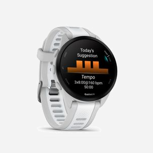 Montre GPS Garmin Forerunner 165 écran AMOLED 1.2" 390x390 pixels tactile 43mm 4GB mémoire bracelet silicone gris - Miniature 3