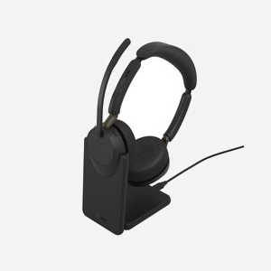 Casque sans fil Jabra Evolve3 65 Bluetooth USB Type-A arceau avec 4 microphones réduction de bruit adaptative noir - Miniature 2