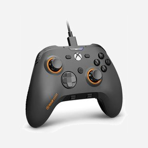 Manette Scuf Gaming Valor filaire USB avec palettes arrière TMR et gâchettes instantanées pour Xbox Series X/S/One et PC gris acier - Miniature 2