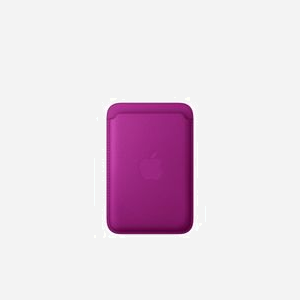 Porte-cartes Apple en tissage fin avec MagSafe pour iPhone coloris Magenta capacité 3 cartes compatible Localiser