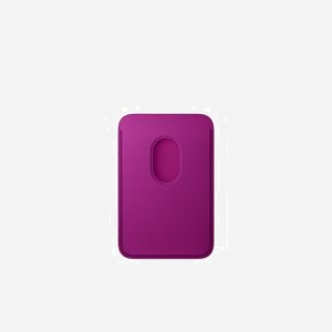 Porte-cartes Apple en tissage fin avec MagSafe pour iPhone coloris Magenta capacité 3 cartes compatible Localiser - Miniature 2