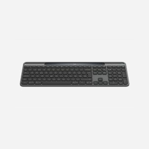 Clavier Logitech Signature Slim Solar K980 sans fil RF Bluetooth QWERTZ Suisse rechargement solaire graphite