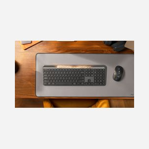 Clavier Logitech Signature Slim Solar K980 sans fil RF Bluetooth QWERTZ Suisse rechargement solaire graphite - Miniature 5