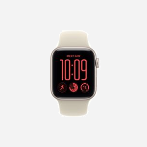 Montre connectée Apple Watch SE 3ème génération OLED 40mm 324x394 pixels tactile GPS WiFi 5G beige référence MJLE4MP/A - Miniature 2