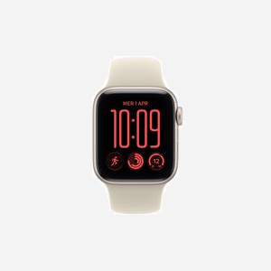 Montre connectée Apple Watch SE 3ème génération OLED 40mm 324x394 pixels tactile GPS WiFi beige - Miniature 2