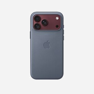 Coque Apple tissage technique MagSafe iPhone 18 Pro Max polyester recyclé TPU boutons aluminium bleu chambray - Miniature 2