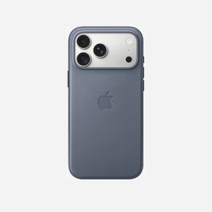Coque Apple tissage technique MagSafe iPhone 18 Pro Max polyester recyclé TPU boutons aluminium bleu chambray - Miniature 3