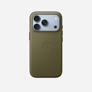 Coque Apple en tissage technique avec MagSafe pour iPhone 18 Pro coloris Olive en polyester recyclé avec boutons aluminium - Miniature 3