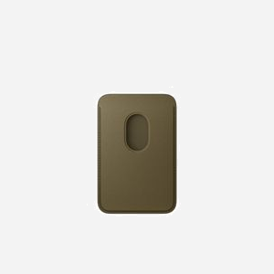 Porte-cartes Apple en tissage fin avec MagSafe pour iPhone capacité 3 cartes compatible Localiser coloris Olive sombre - Miniature 2