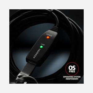 Câble extension USB actif Axagon ADR-305 USB 3.2 Gen 1 Type-A mâle vers Type-A femelle 5m 5Gbit/s noir - Miniature 5