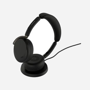 Casque sans fil Jabra Evolve3 65 Flex Bluetooth USB Type-A réduction de bruit adaptative IA arceau pliable noir - Miniature 2
