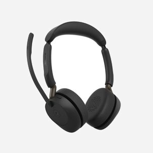 Casque Jabra Evolve3 65 sans fil Bluetooth USB Type-A arceau avec 3 microphones réduction de bruit adaptative noir - Miniature 4