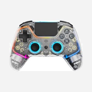 Manette de jeu Deltaco Gaming GAM-169-T Bluetooth/USB multiplateforme Android iOS Nintendo Switch PC PS4 batterie 1000mAh transparente