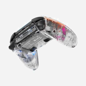Manette de jeu Deltaco Gaming GAM-169-T Bluetooth/USB multiplateforme Android iOS Nintendo Switch PC PS4 batterie 1000mAh transparente - Miniature 3