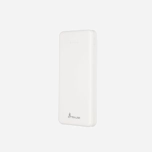 Batterie externe Extralink EPB-078W 10000 mAh lithium-polymère 2x USB blanc compact pour smartphone et tablette
